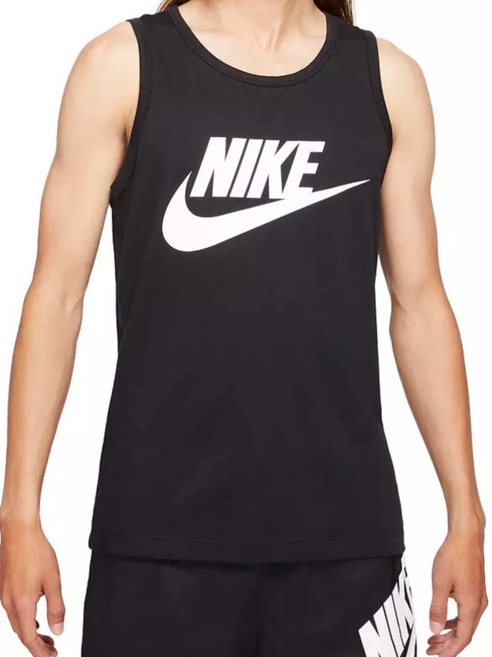 Nike Men's Sportswear Icon Futura Tank Top Black White Size S. NWT